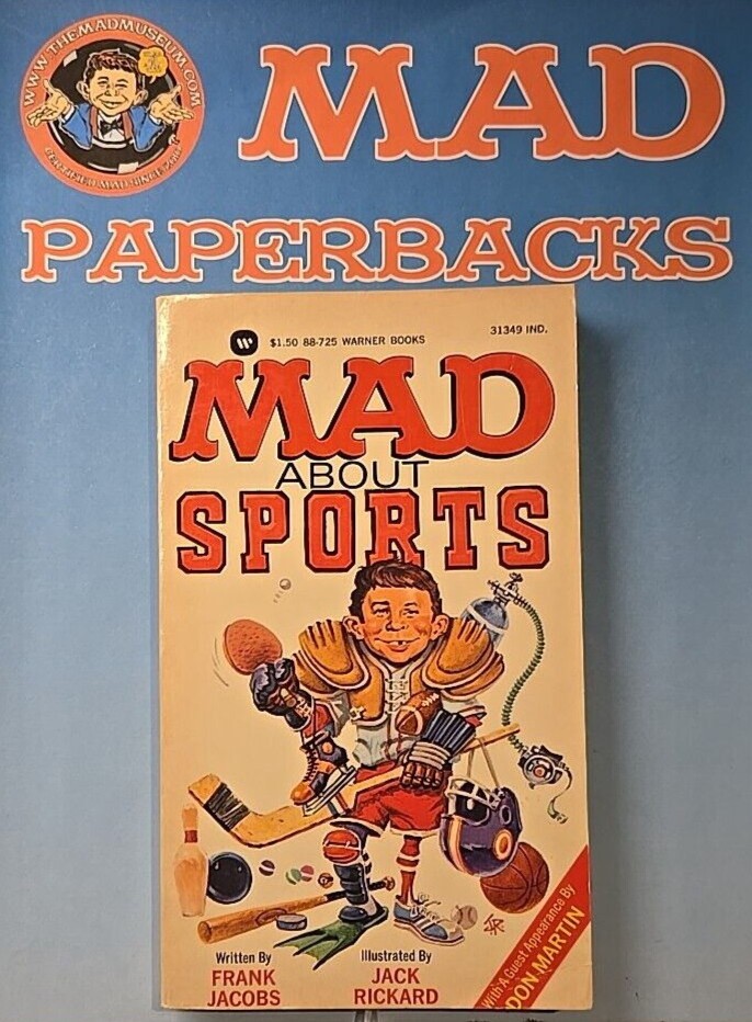 MAD Magazine Paperback Book: MAD ABOUT SPORTS 1977 Warner 9th Print FN