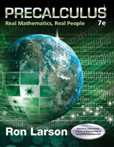 Precalculus: Real Mathematics, Real People by Larson, Ron