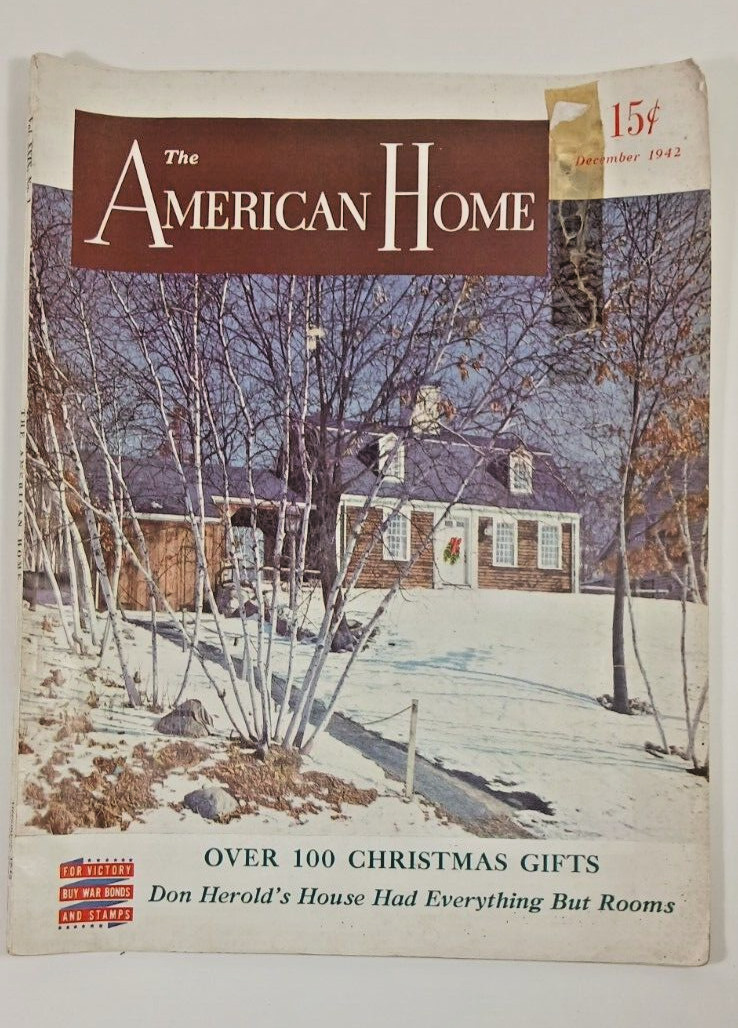 1942 DECEMBER THE AMERICAN HOME MAGAZINE – NICE COVER, STORIES & PHOTOS
