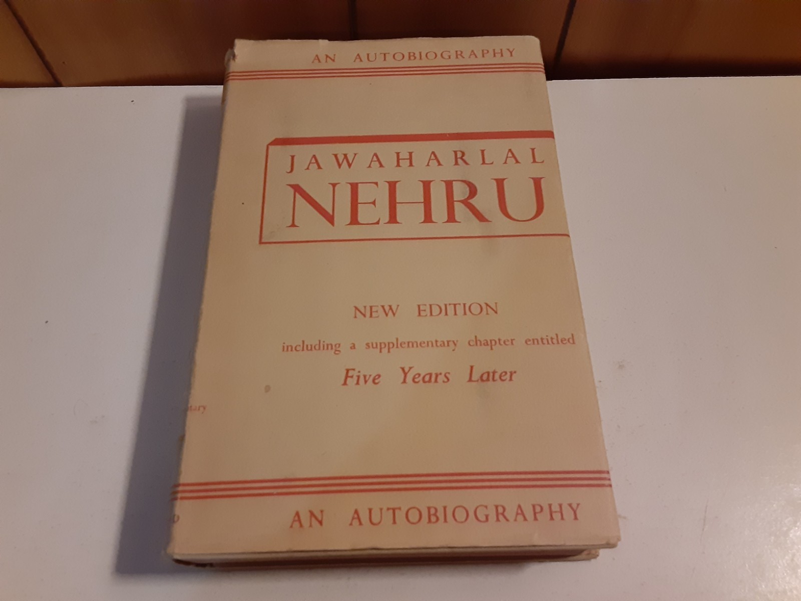 Jawaharlal Nehru An Autobiography 1955 Supplementary Chapter Hardcover DJ