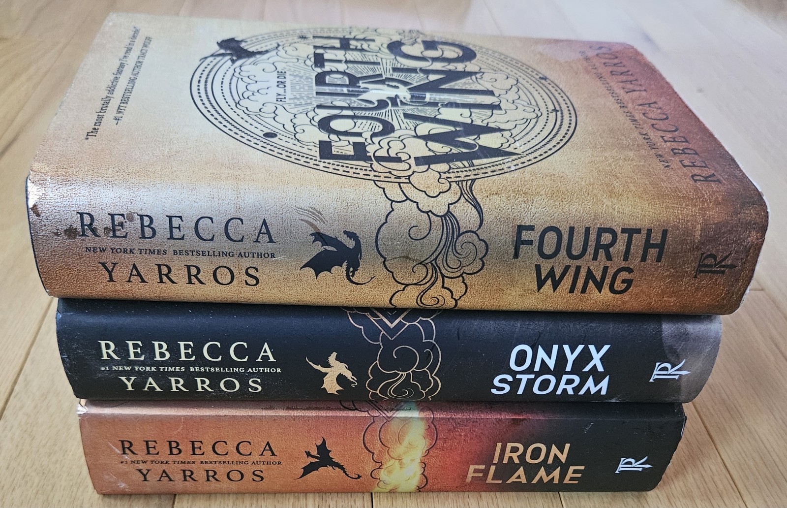 Lot Of 3 Hardcover Books by Rebecca Yarros The Empyrean Series: Iron Flame, Onyx
