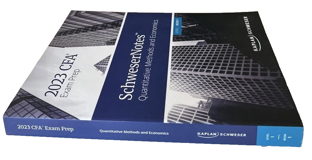2023 CFA Exam Prep Schweser Notes Quantitative Methods&Economics Level 1, Book 1