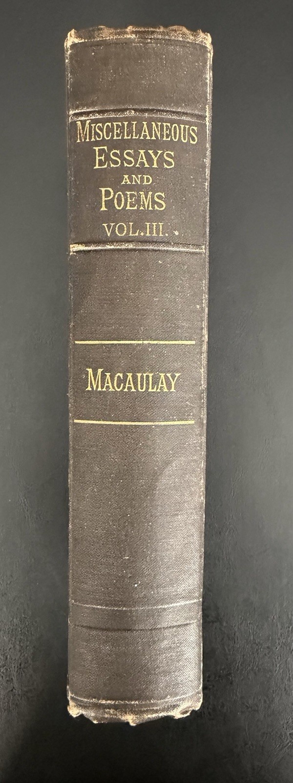Miscellaneous Essays And Poems By Thomas Babington Macaulay Volume 3