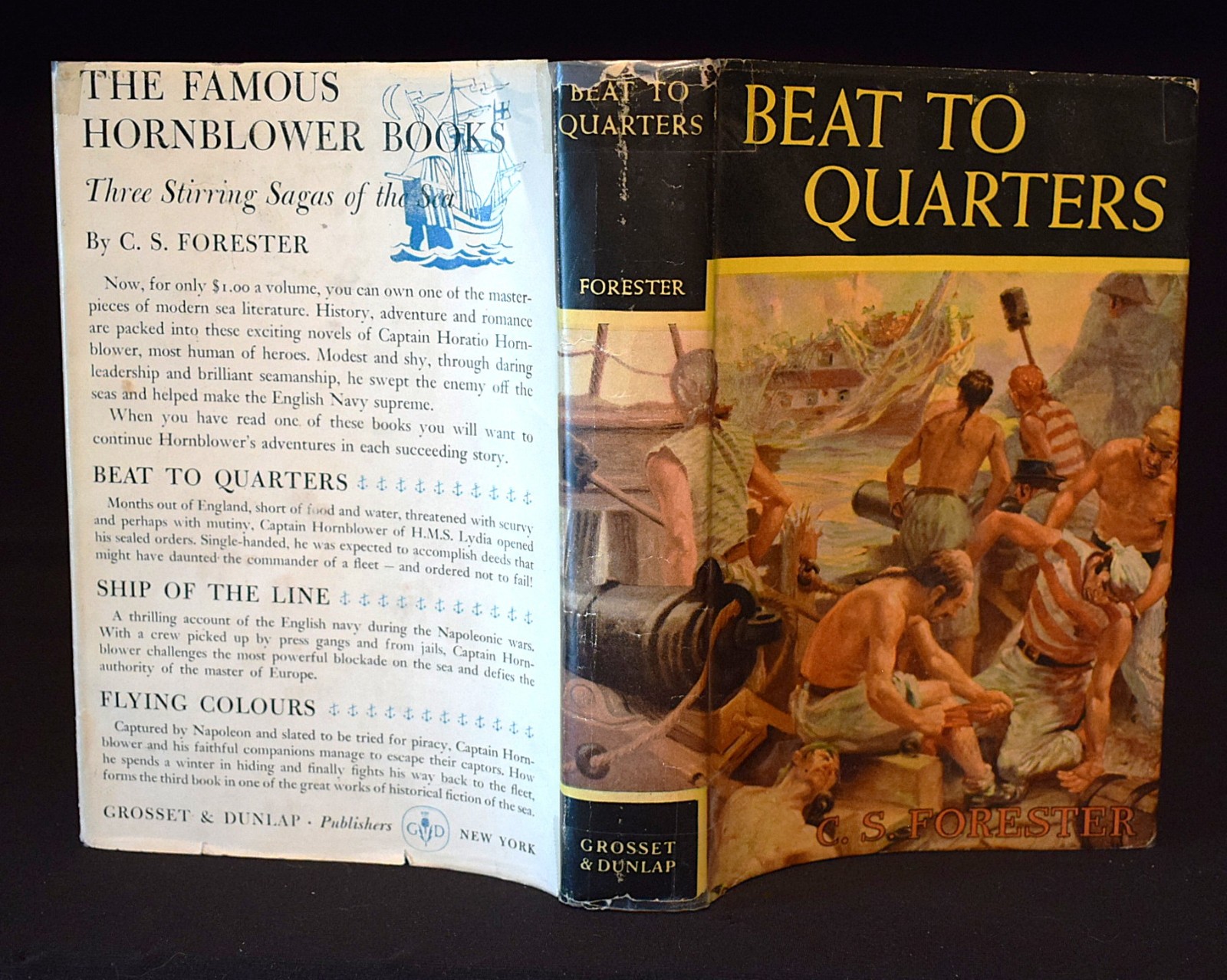 Vtg~Beat To Quarters by C.S. Forester~c 1937~Hardcover w/Dust Jacket~pages 324