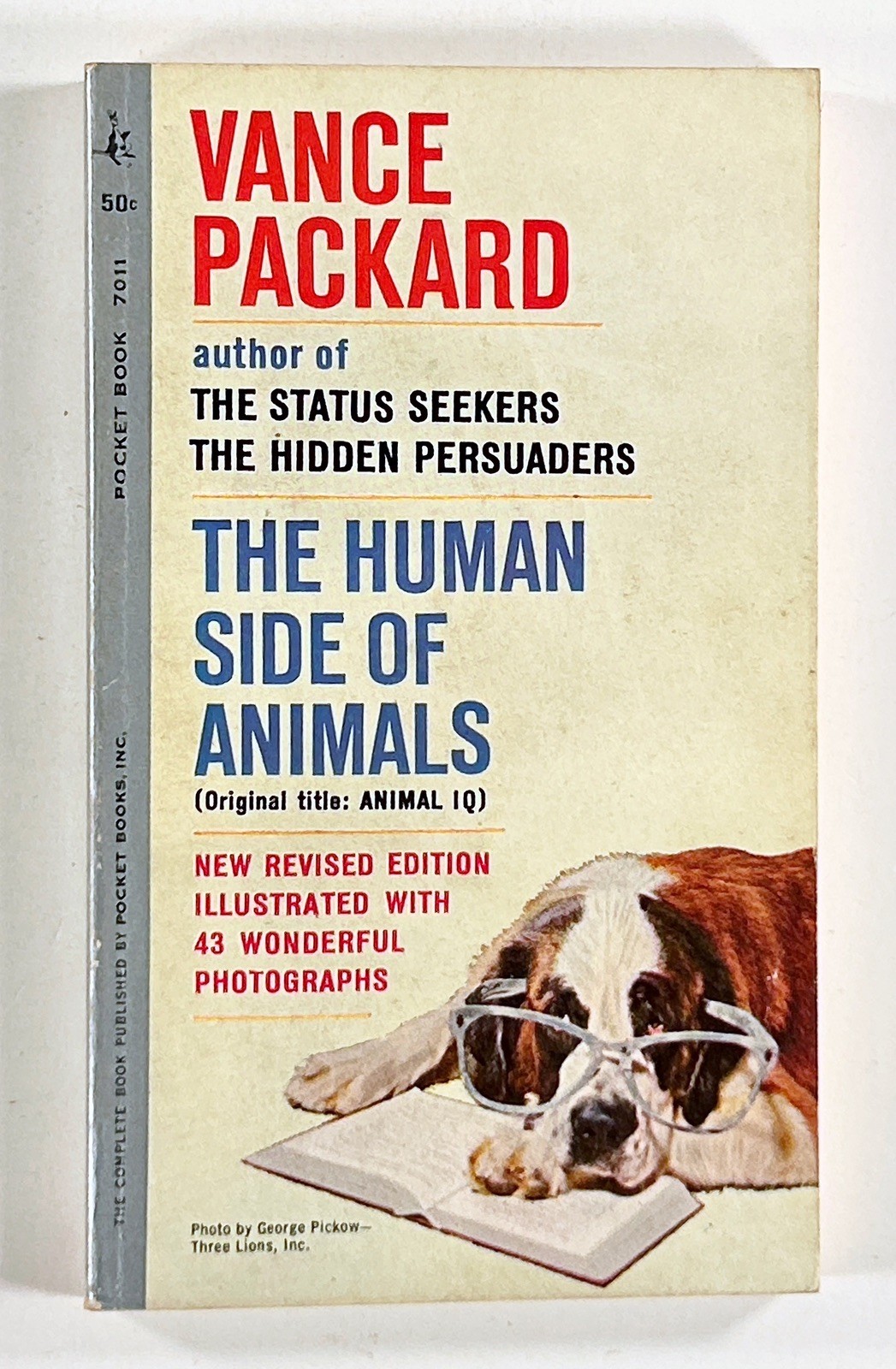 1961 Vance Packard THE HUMAN SIDE OF ANIMALS (Animal IQ) REVISED EDITION Pocket
