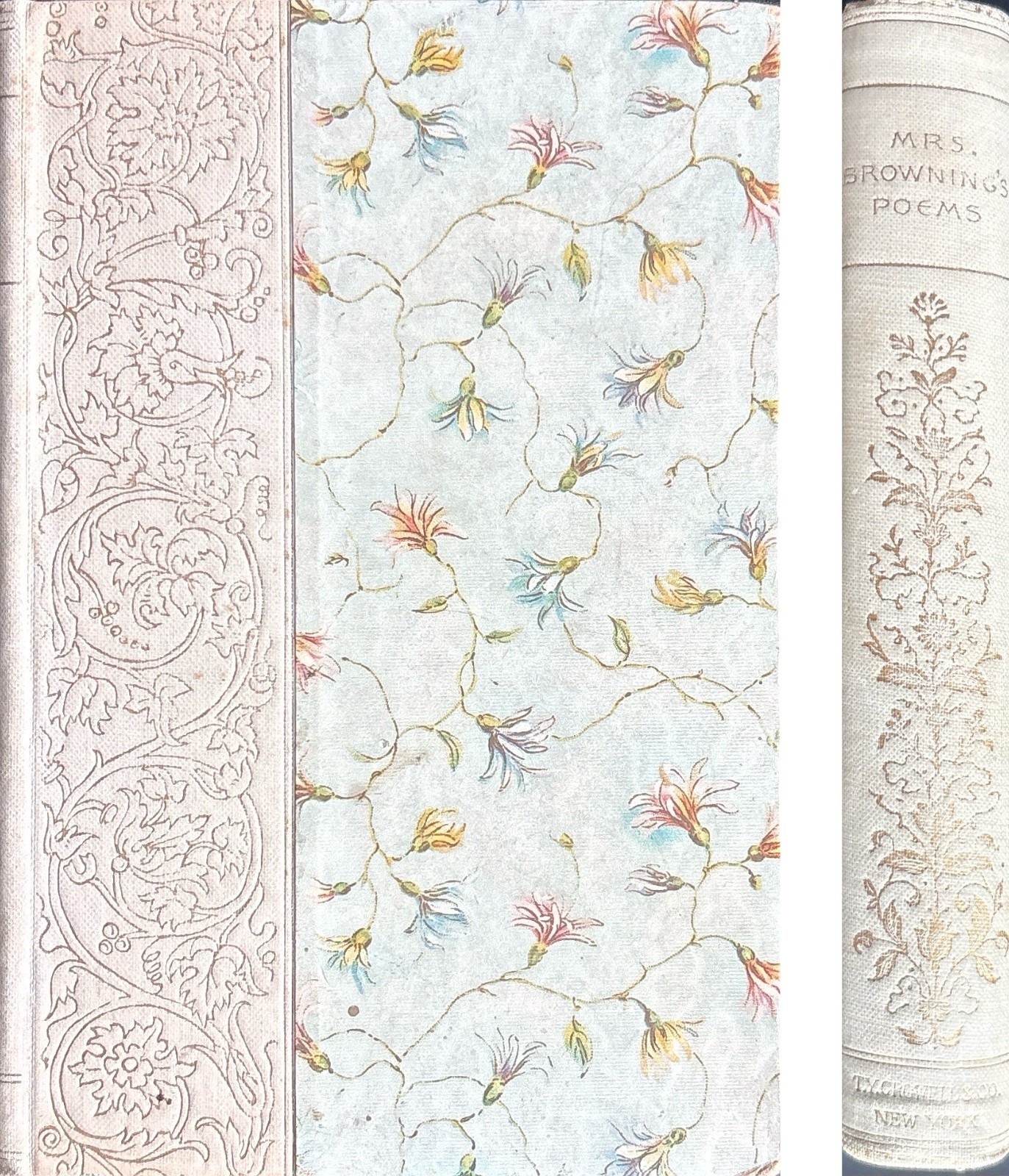 1891 Elizabeth Barrett Browning POEMS Crowell Petit Trianon Binding Poetry