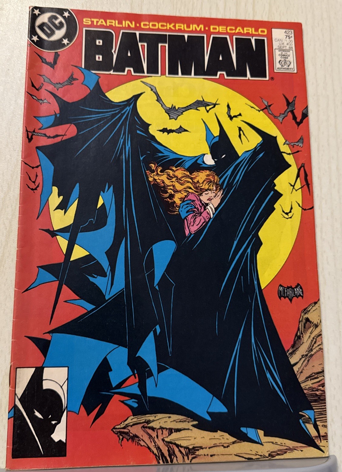 Batman #423 Direct Edition, Gold Key Issue, September 1988