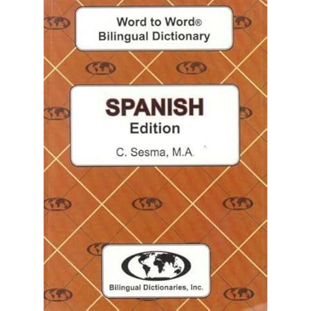 Spanish edition Word To Word Bilingual Dictionary C. Sesma paperback Very Go…