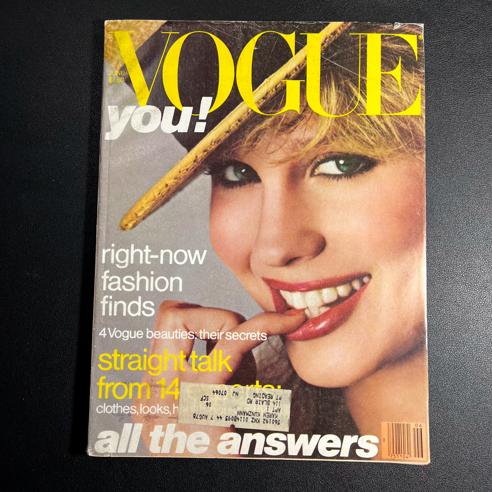 Vintage Vogue Magazine June 1978 ROSEANNE VELA Cover Summer Fashion 216 Pages