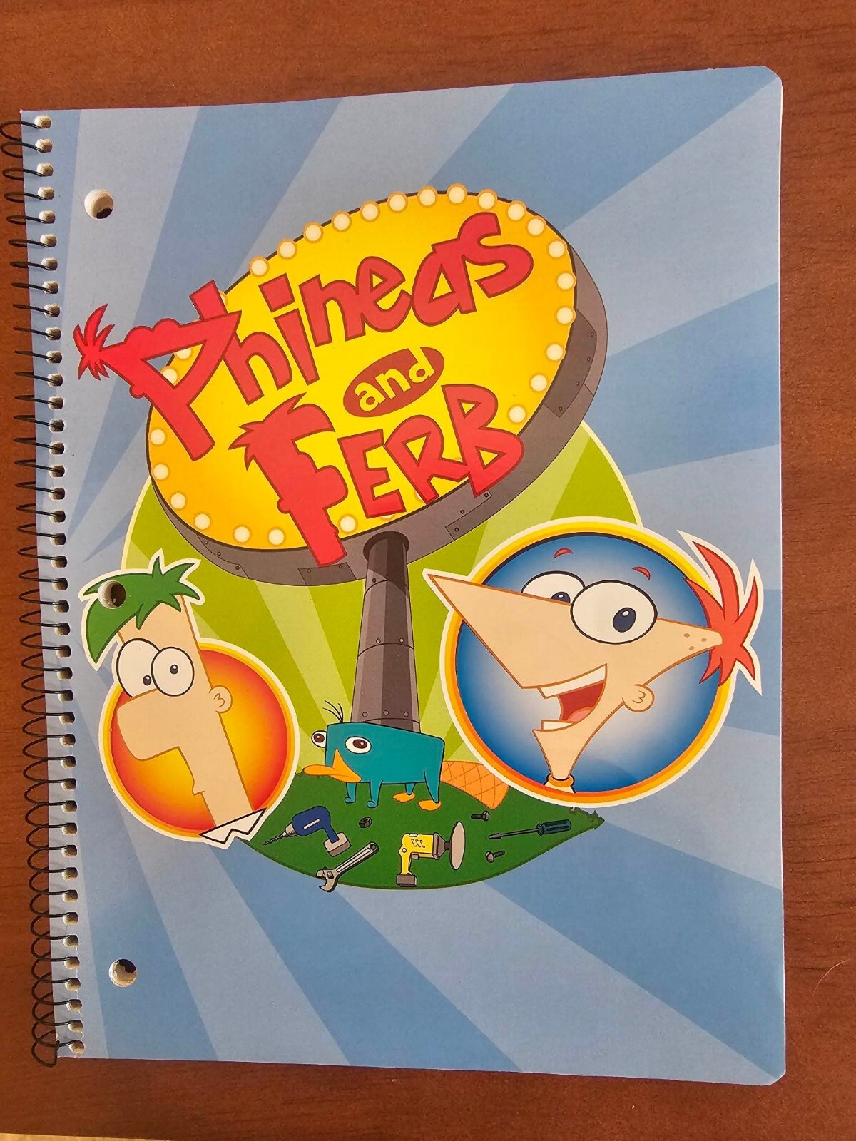 Disney XD Phineas And Ferb 1 Subject Notebook -80 pages 10.5 in X 8 in. -NEW!