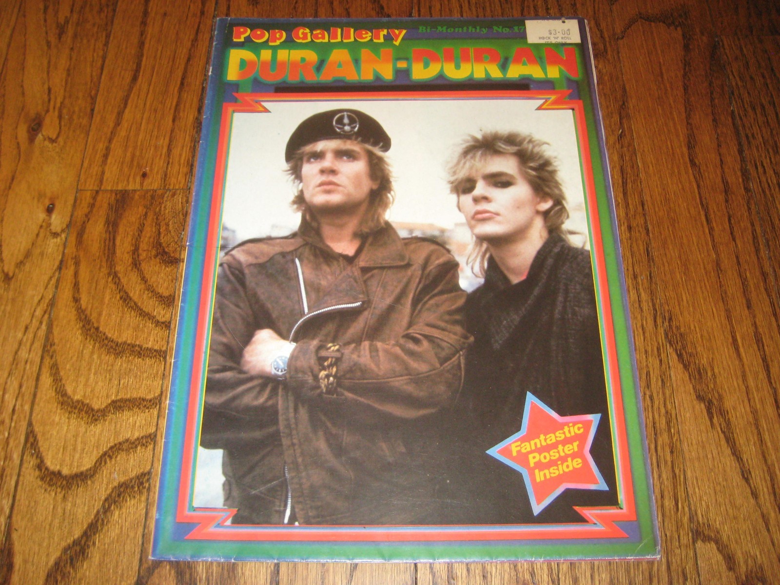 Pop Gallery Magazine Duran Duran Giant Fold out Poster! Simon Le Bon Nick Rhodes