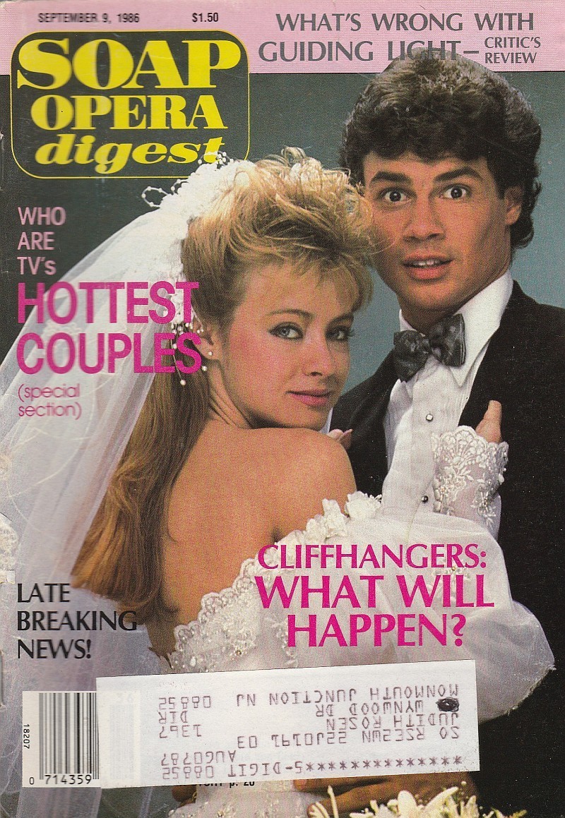 Soap Opera Digest Sept 9, 1986 ANDREA EVANS-JOHN LOPRIENO-JOHN CALLAHAN-FALCON C