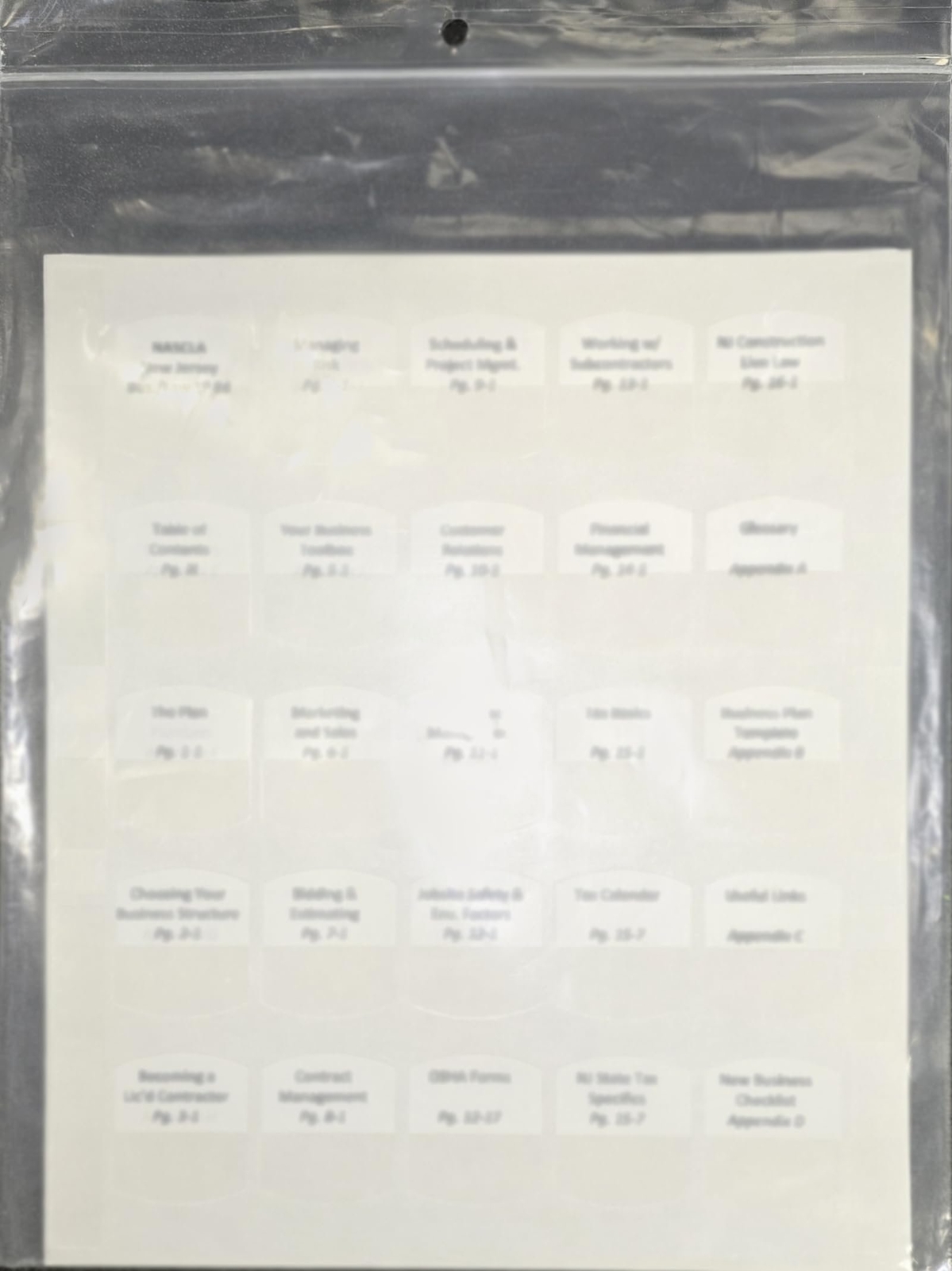 Pre Printed Tabs for the Marine Contractors Trade Knowledge Florida…