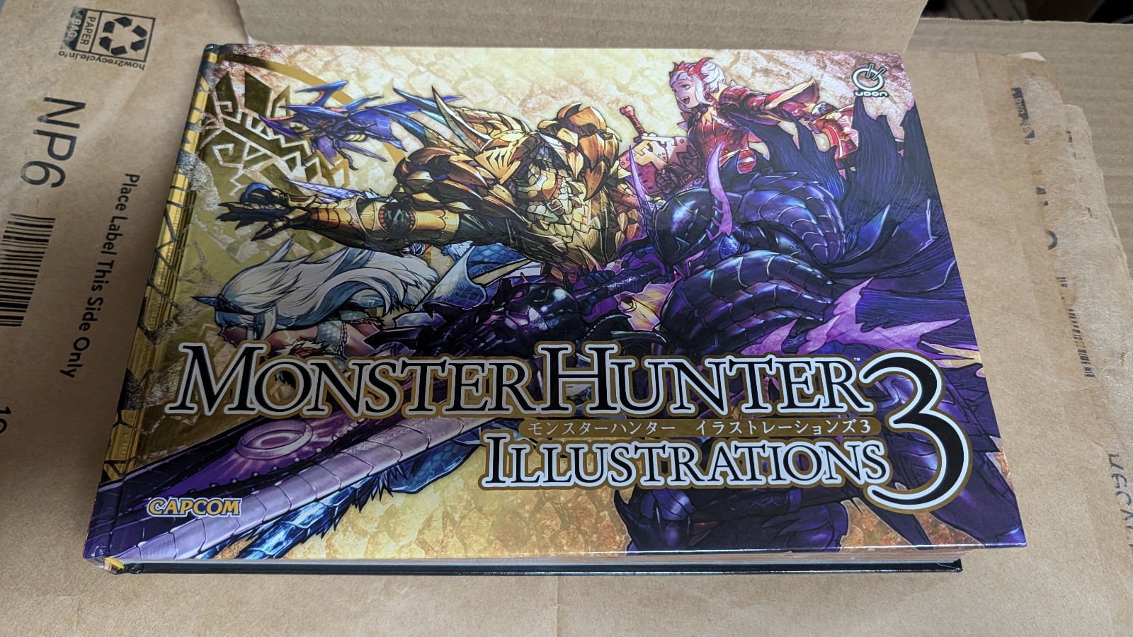 Monster Hunter Illustrations 3 Art Book Hardcover Capcom Udon (Water Damage)