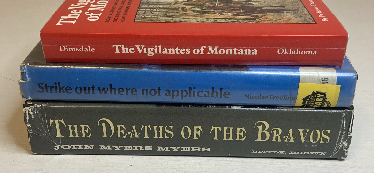 Lot Of 3 Books: The Deaths Of The Bravos, Strike Out Where Not Applicable, The V