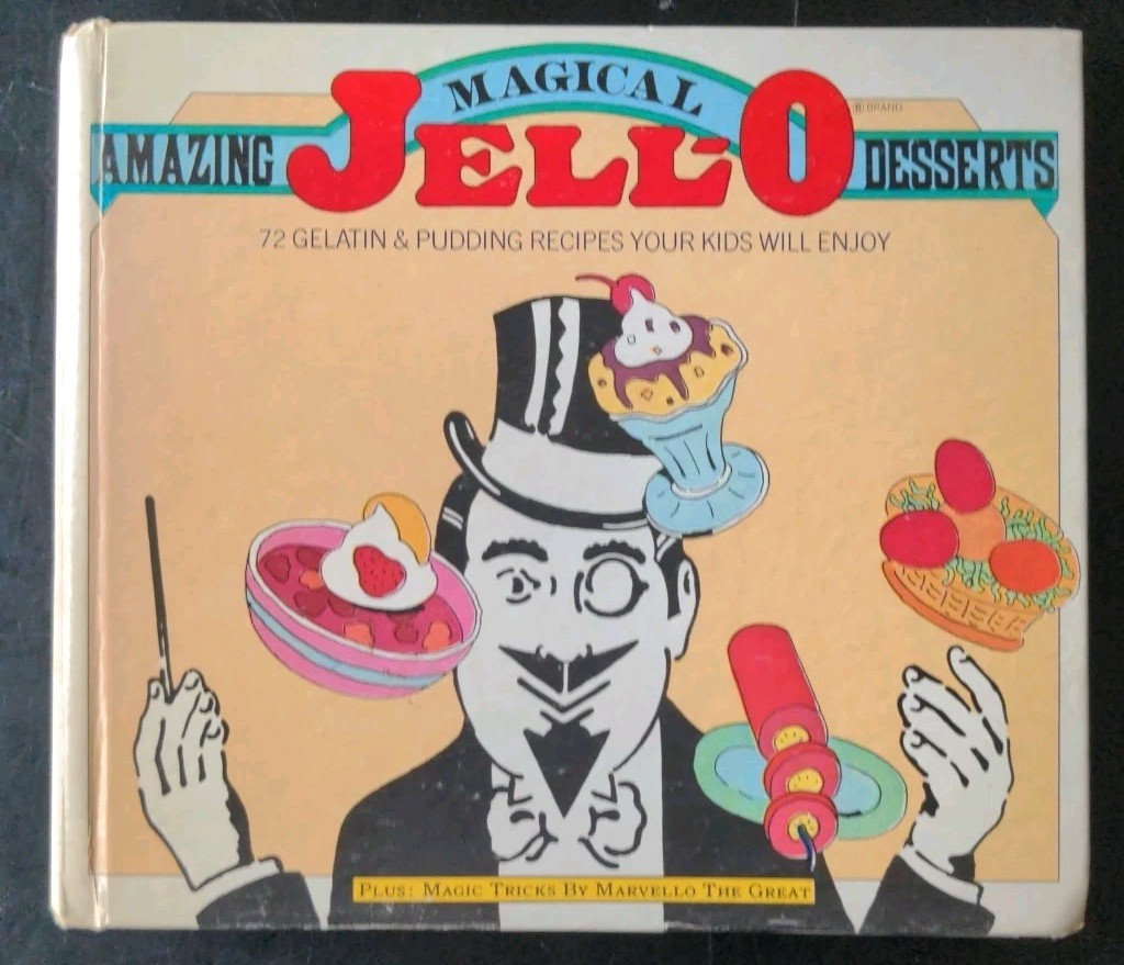 VTG Amazing Magical JELL-O Desserts Recipe Book Hardcover 1977 General Mills
