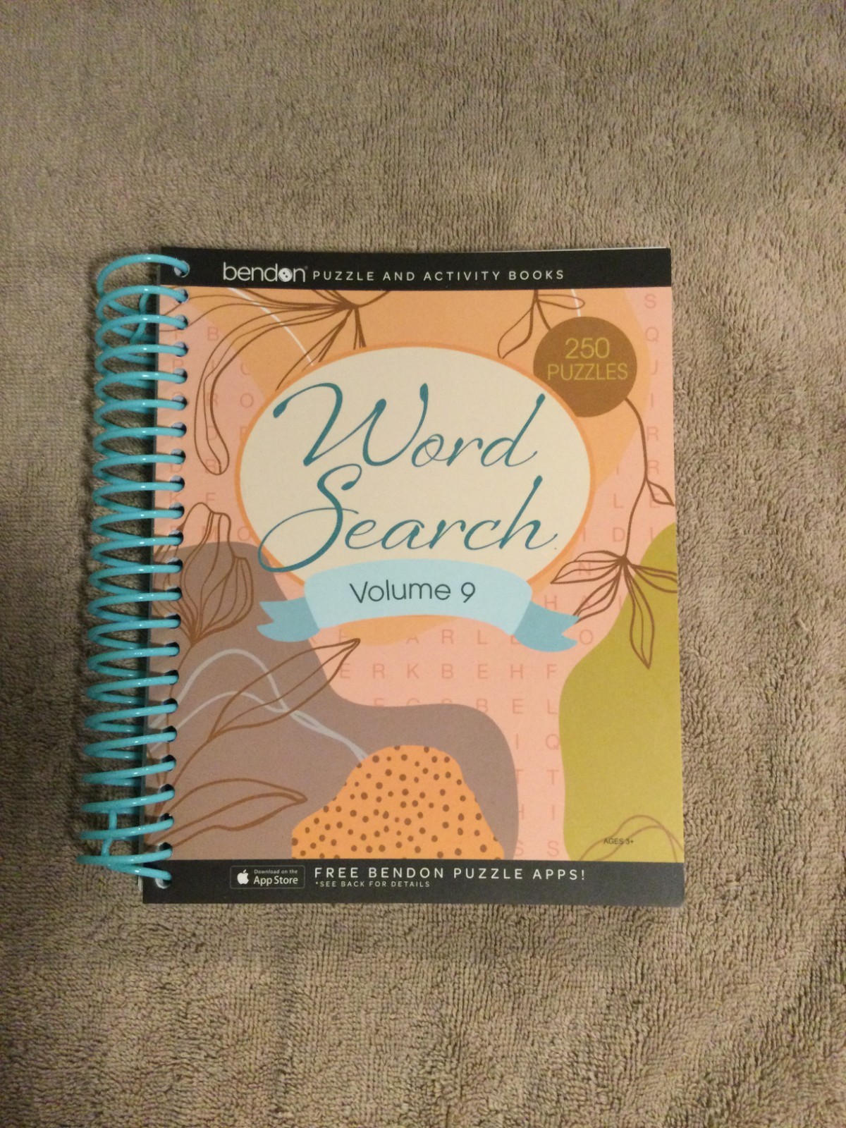 Bendon Word Search Spiral Bound Book 250 Pages NEW