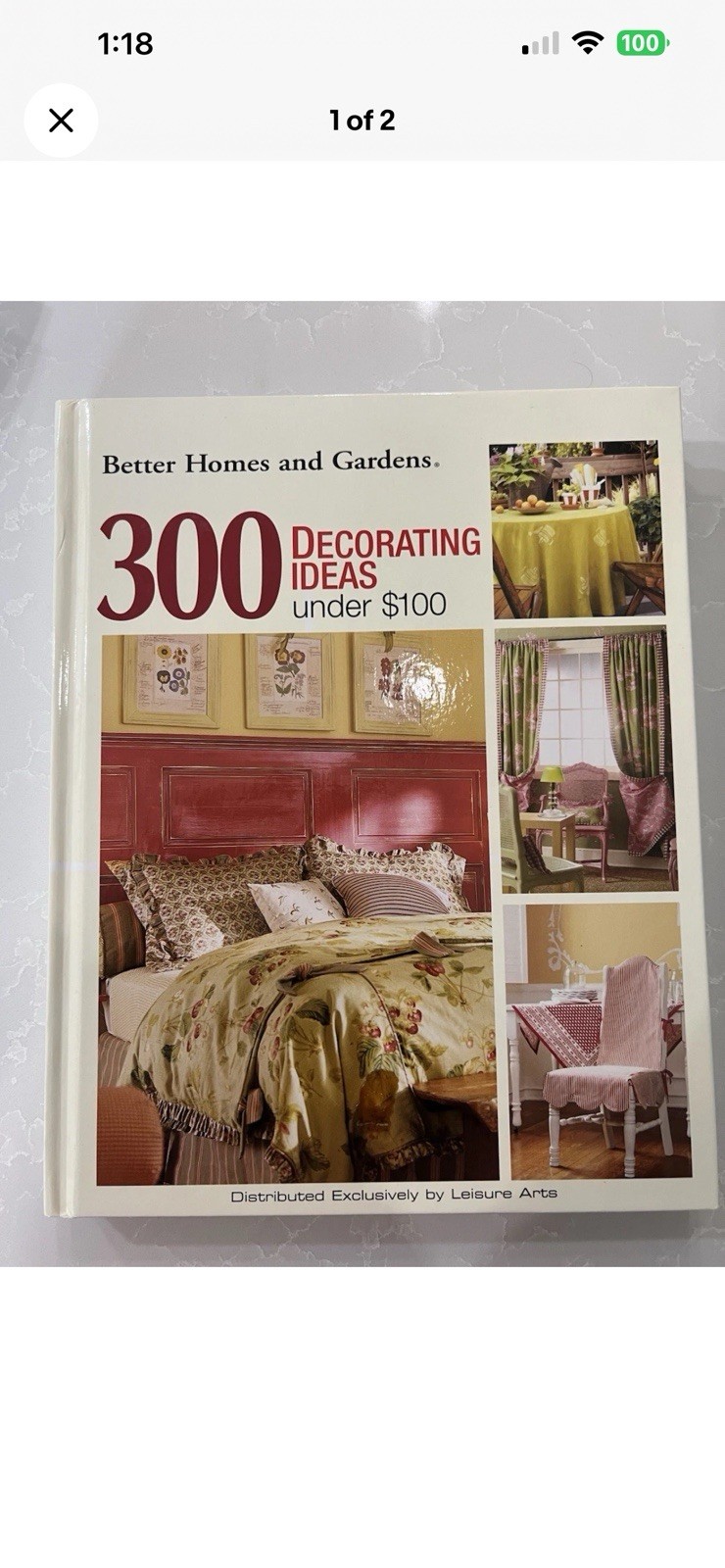 Better Homes and Gardens 300 Decorating Ideas Under $100 Hardcover Home Decor
