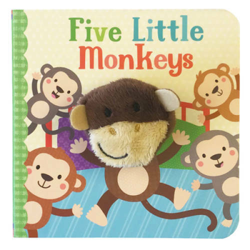 Five Little Monkeys Finger Puppet Book – Board book By Cottage Door Press – GOOD