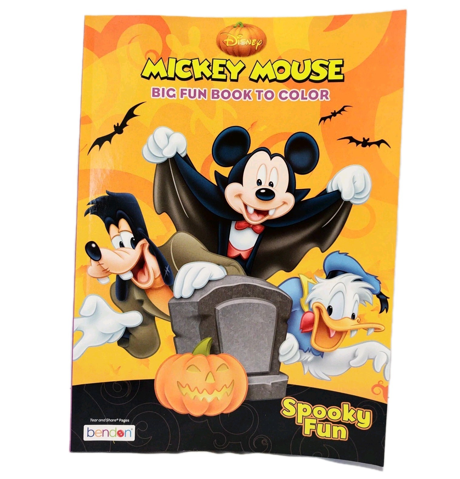 Disney Halloween Mickey Mouse Donald Duck Goofy Coloring Book bendon