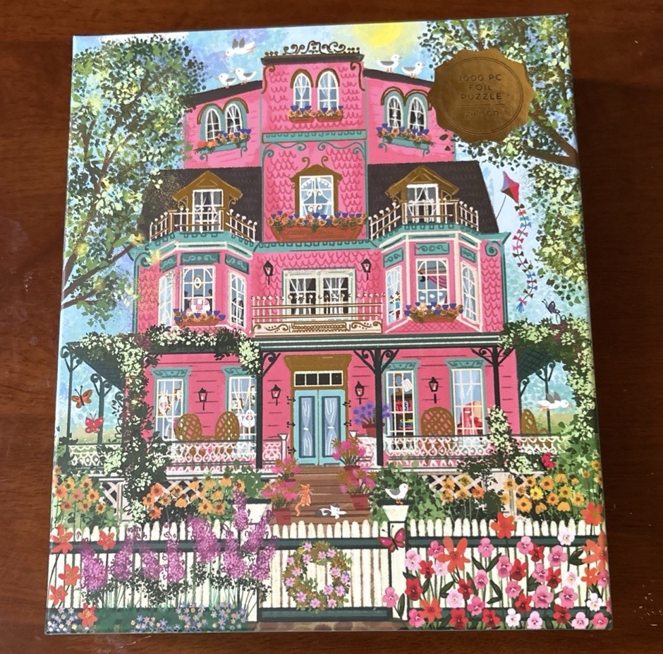 Joy Laforme Capeside Victorian 1000 Piece Foil Puzzle Galison Complete w Poster