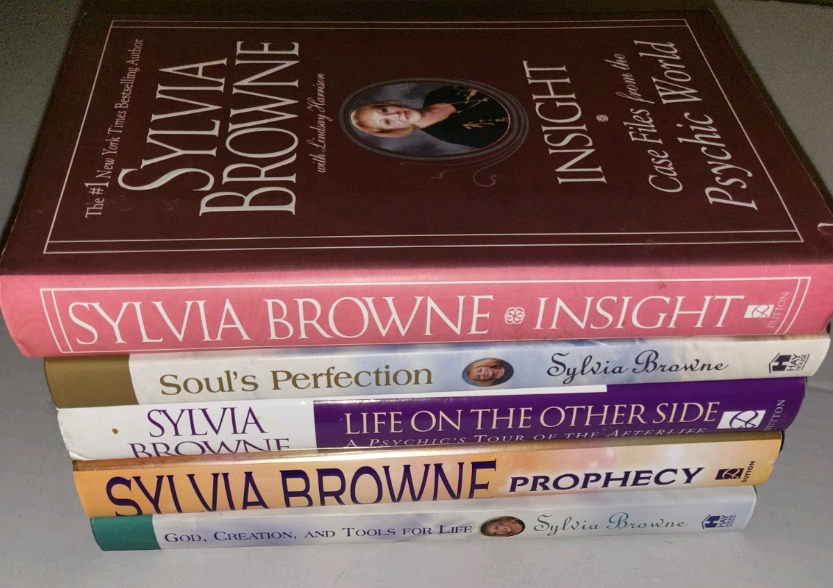 Lot of 5 Sylvia Browne Books Psychic Medium: Insight, Life, Prophecy, Etc.