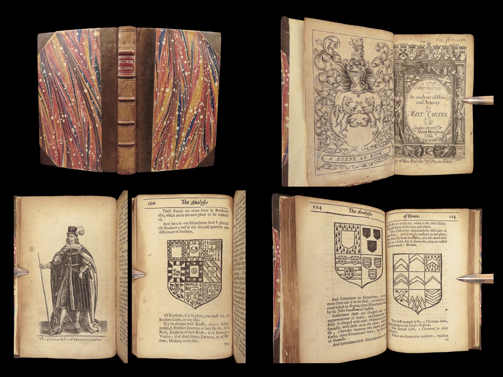 1660 HERALDRY Honor Redivivus English Kings KNIGHTS Britain Loyalist Cromwell