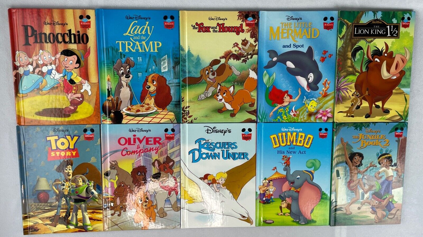 Lot 0f 11 Disney Wonderful World of Reading Books Hardcover First Editions USA