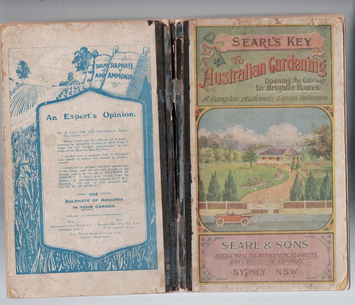 ANTIQUARIAN ,SEARL’S KEY TO AUSTRALIAN GARDENING , SYDNEY , NSW , 1922