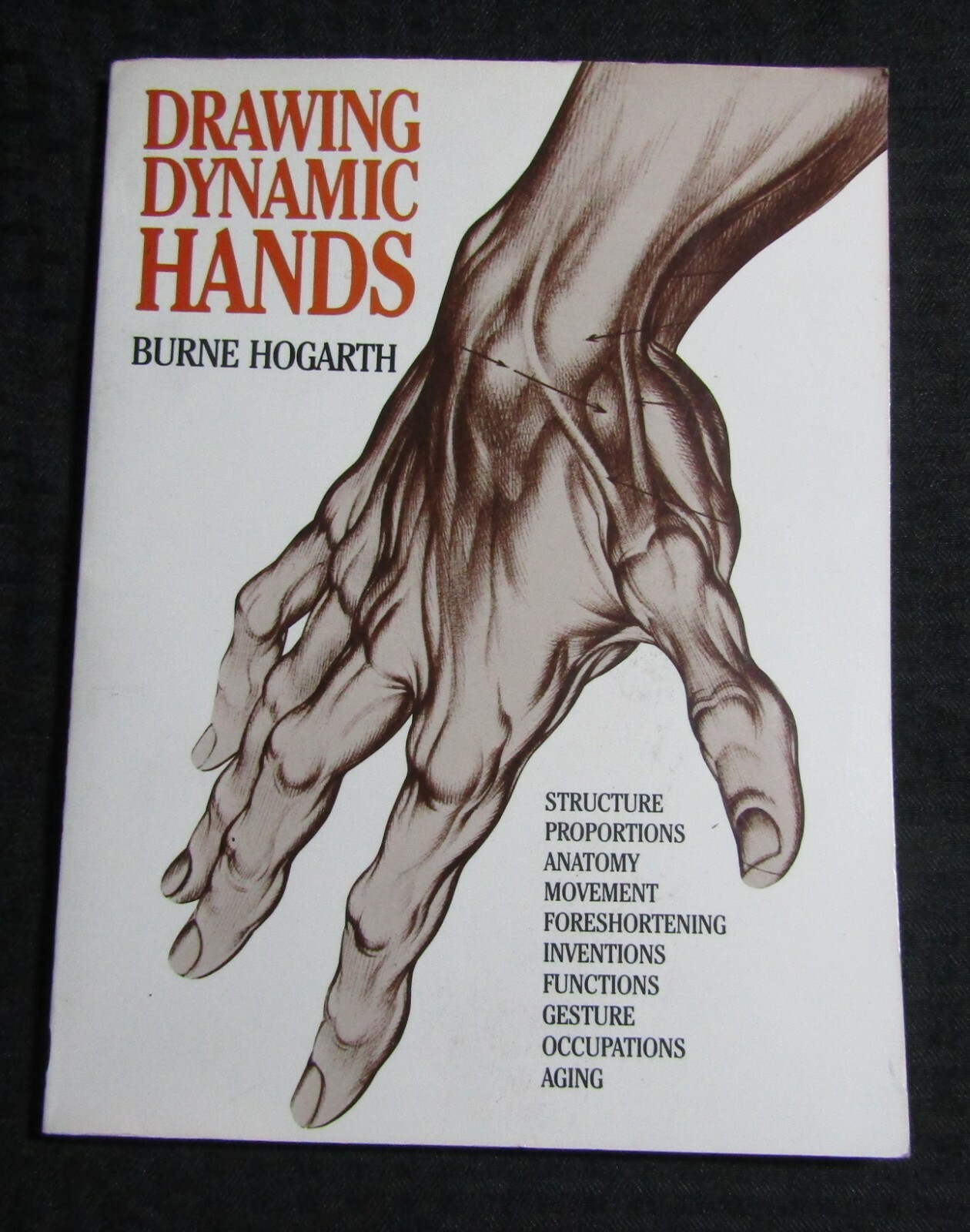 1988 DRAWING DYNAMIC HANDS by Burne Hogarth FVF 7.0 WG Paperback 8th Printing