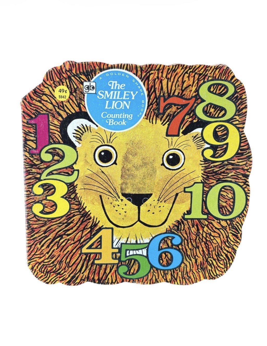 Smiley Lion Golden Shape Book Counting Book VTG 1977 Golden Press Kids Rare HTF