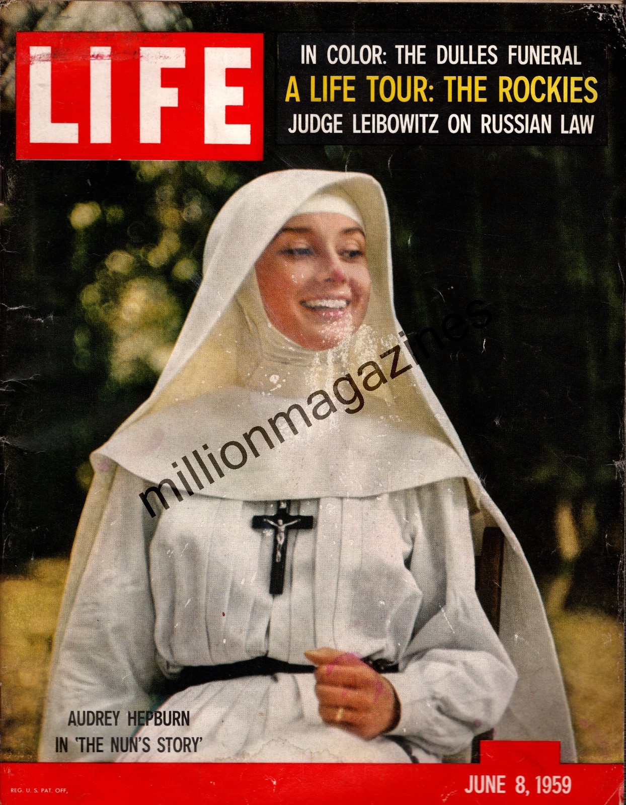 1959 Life June 8-Audrey Hepburn; Sam Sneed; Indy 500; Dulles dies; Space monkeys