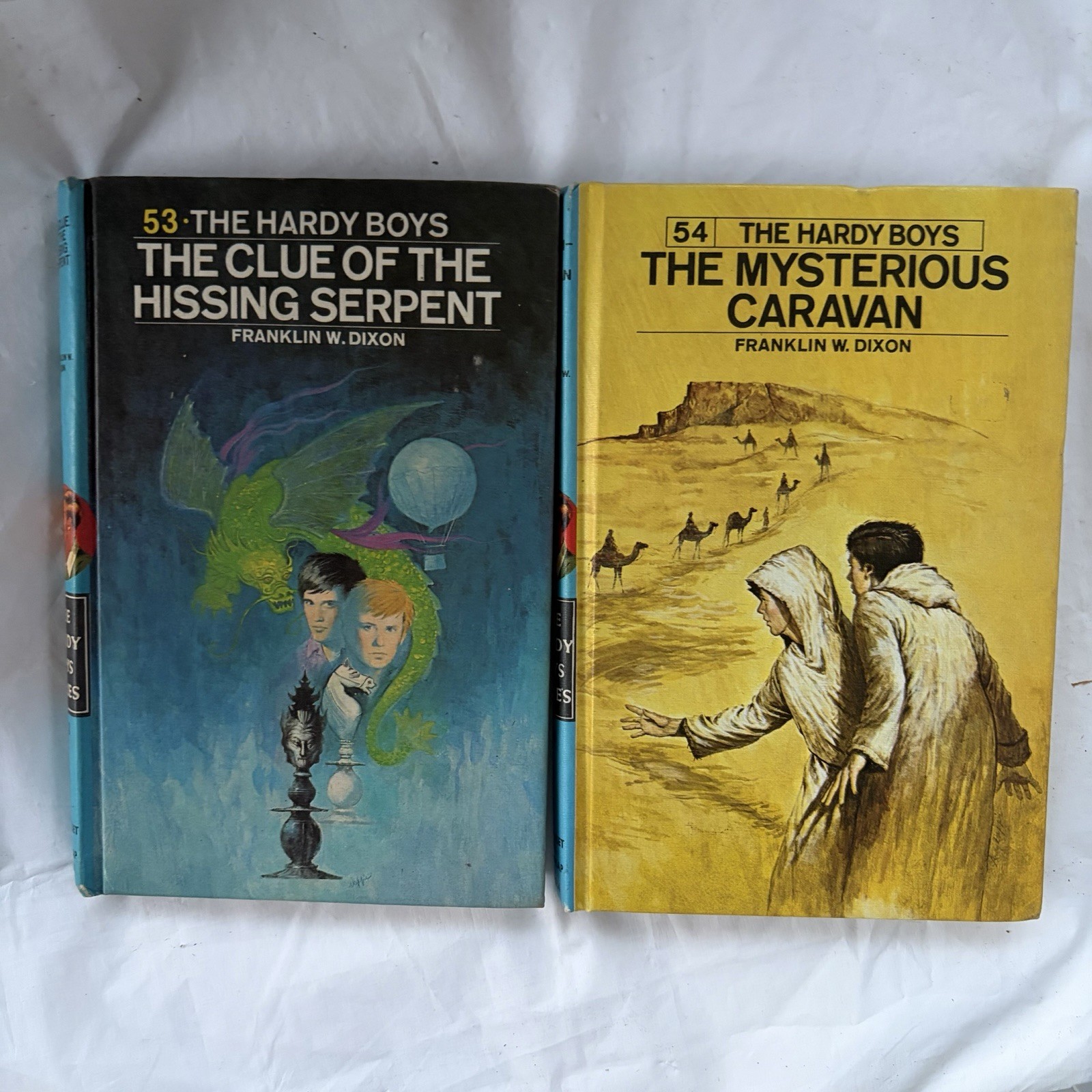 The Hardy Boys Hardcover Vintage Mystery Books #53 & 54 Franklin Dixon 1970’s