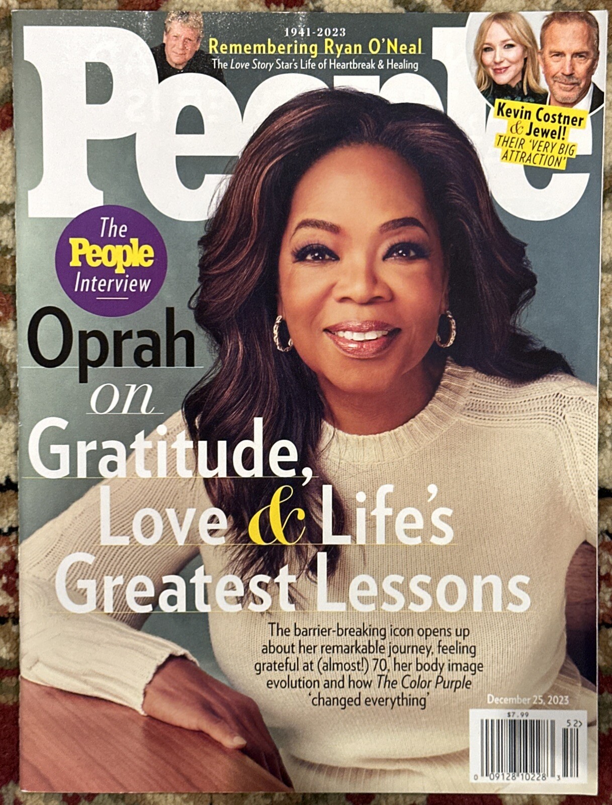 People Magazine December 25 Th 2023 Oprah Ryan O’Neal Kevin Costner Jewel