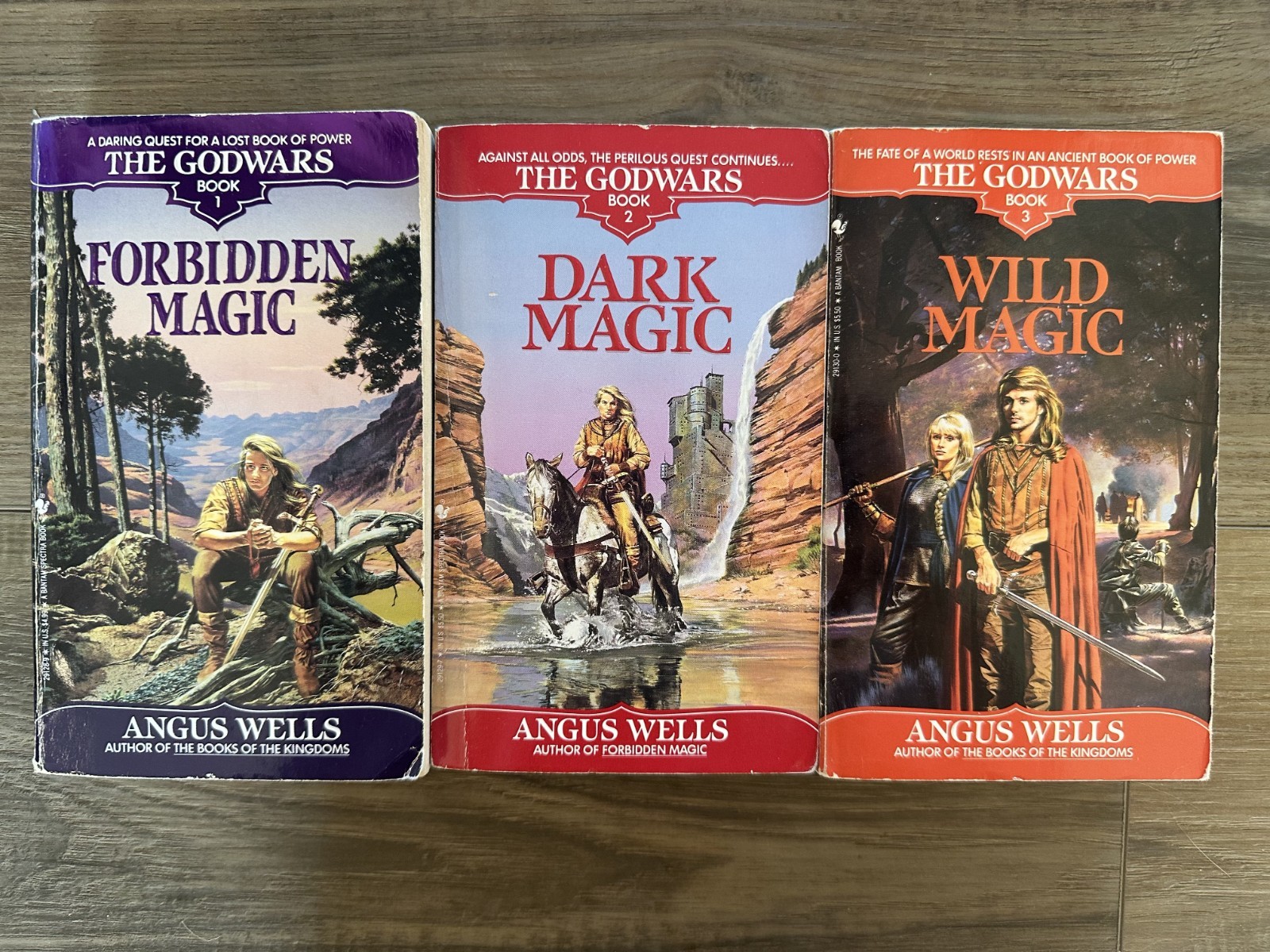 Angus Wells Godwars Trilogy Complete Set Forbidden Magic Dark Magic Wild Magic