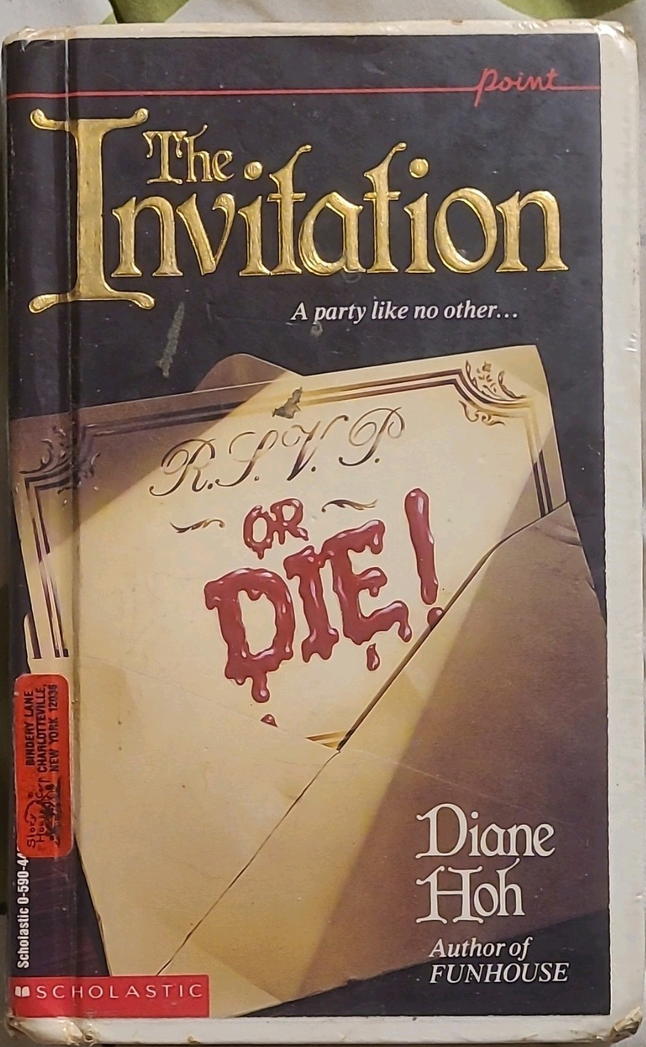Scholastic Inc. The Invitation Diane Hoh HC 1991 First Ed Horror Point Series