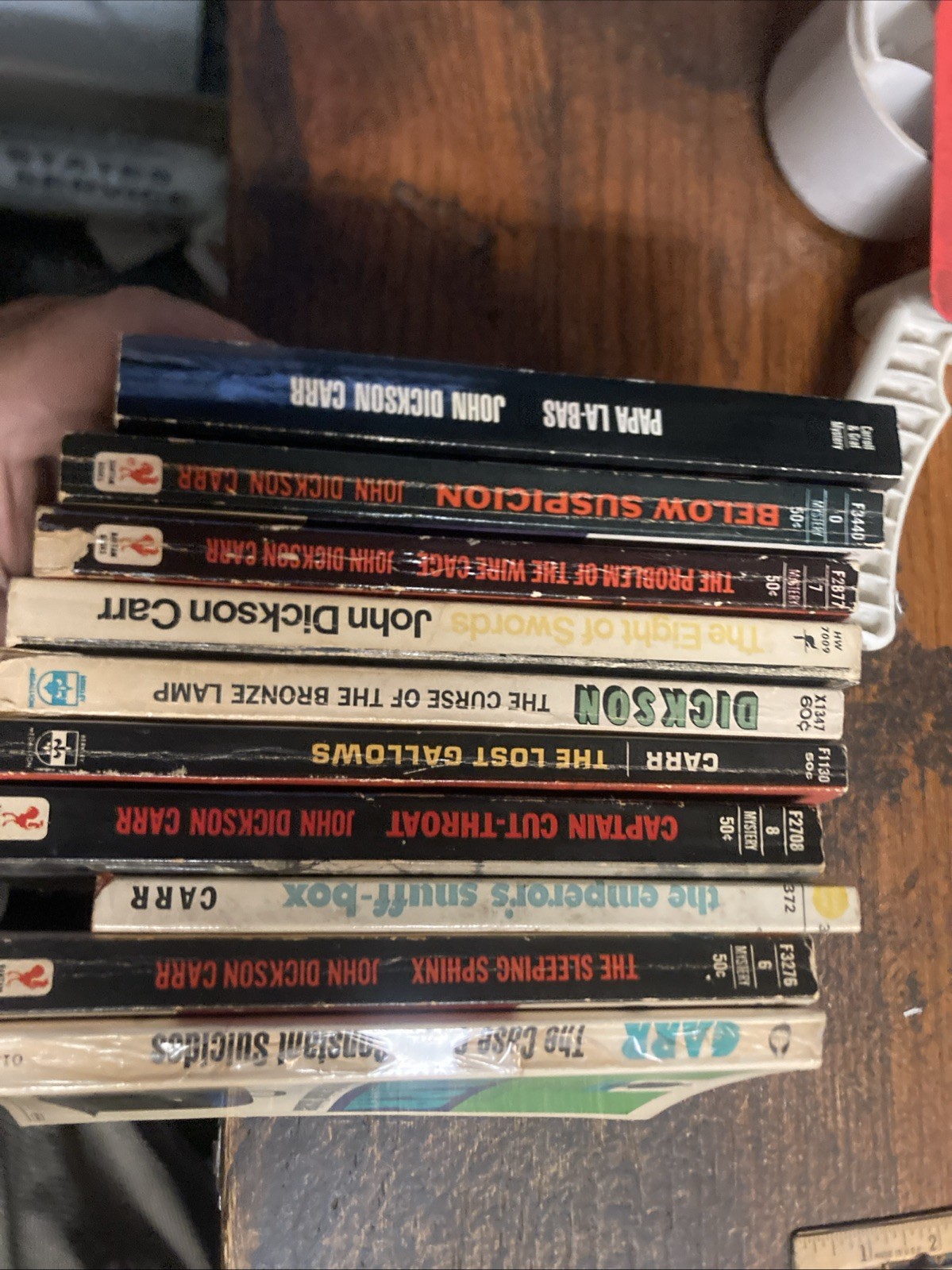 Lot of 10 Vintage John Dickson Carr PB Gothic Suspense Mystery Books