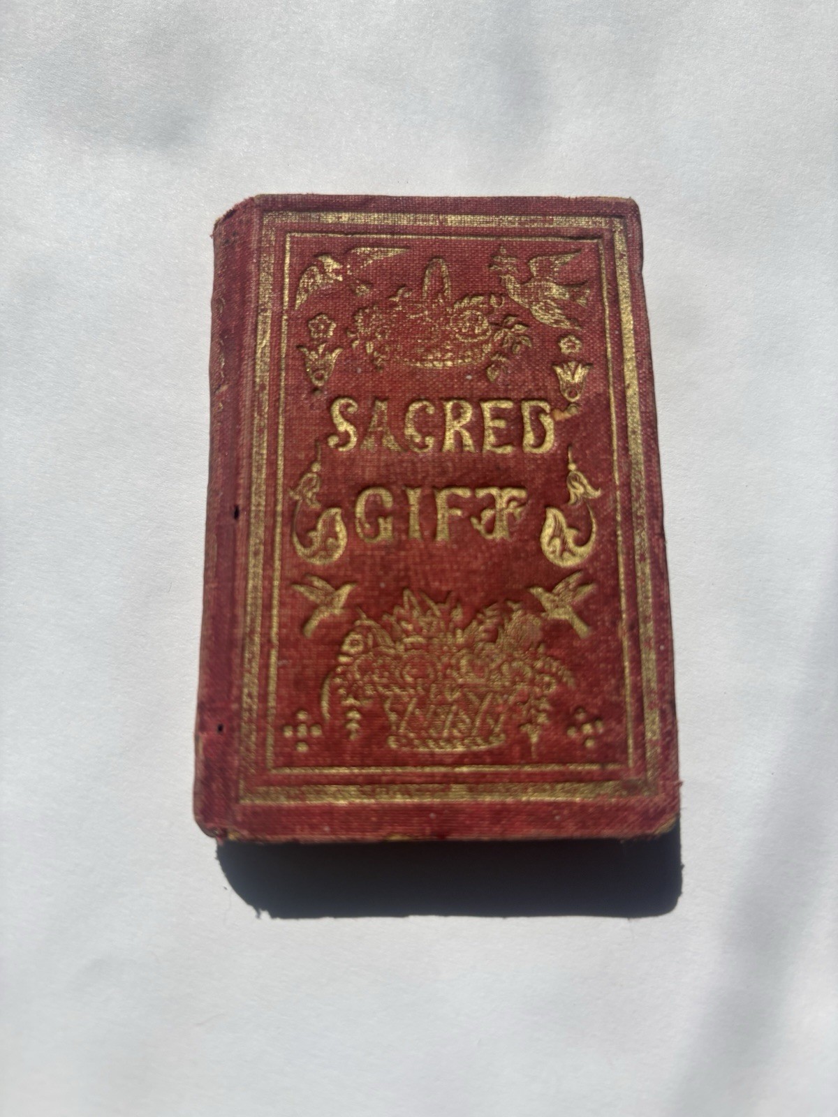1851 Miniature 3” Antique Book Sacred Gift Boston Hobart Robbins Victorian Rare