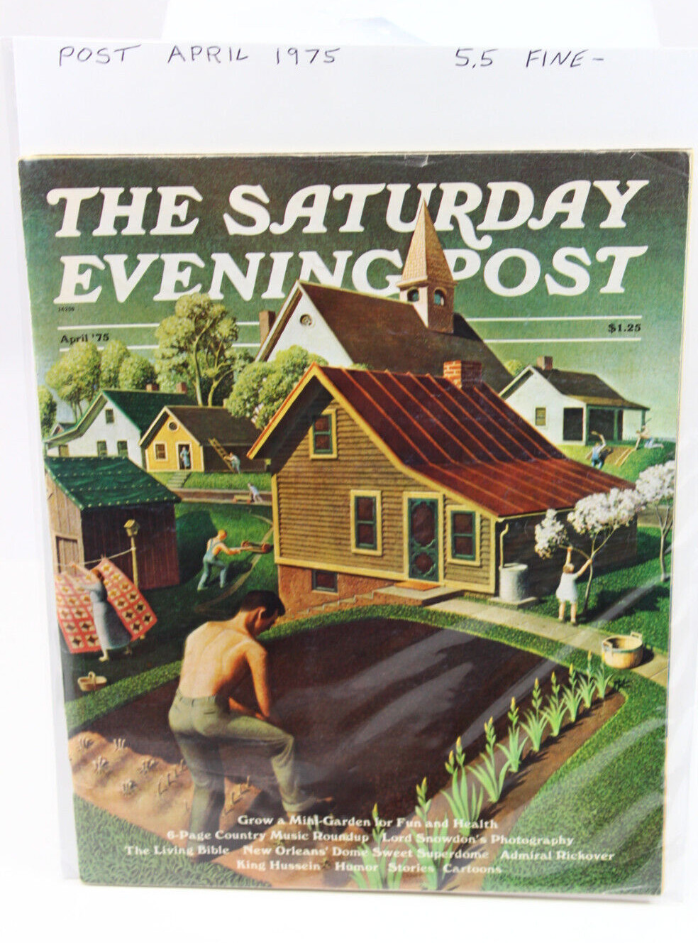 Saturday Evening Post Magazine April 1975 King Hussein Dolly Pardon (5.5) Fine-
