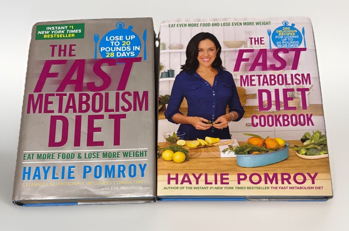 Haylie Pomroy The Fast Metabolism Diet And Cookbook (Hardback) set Of Two.