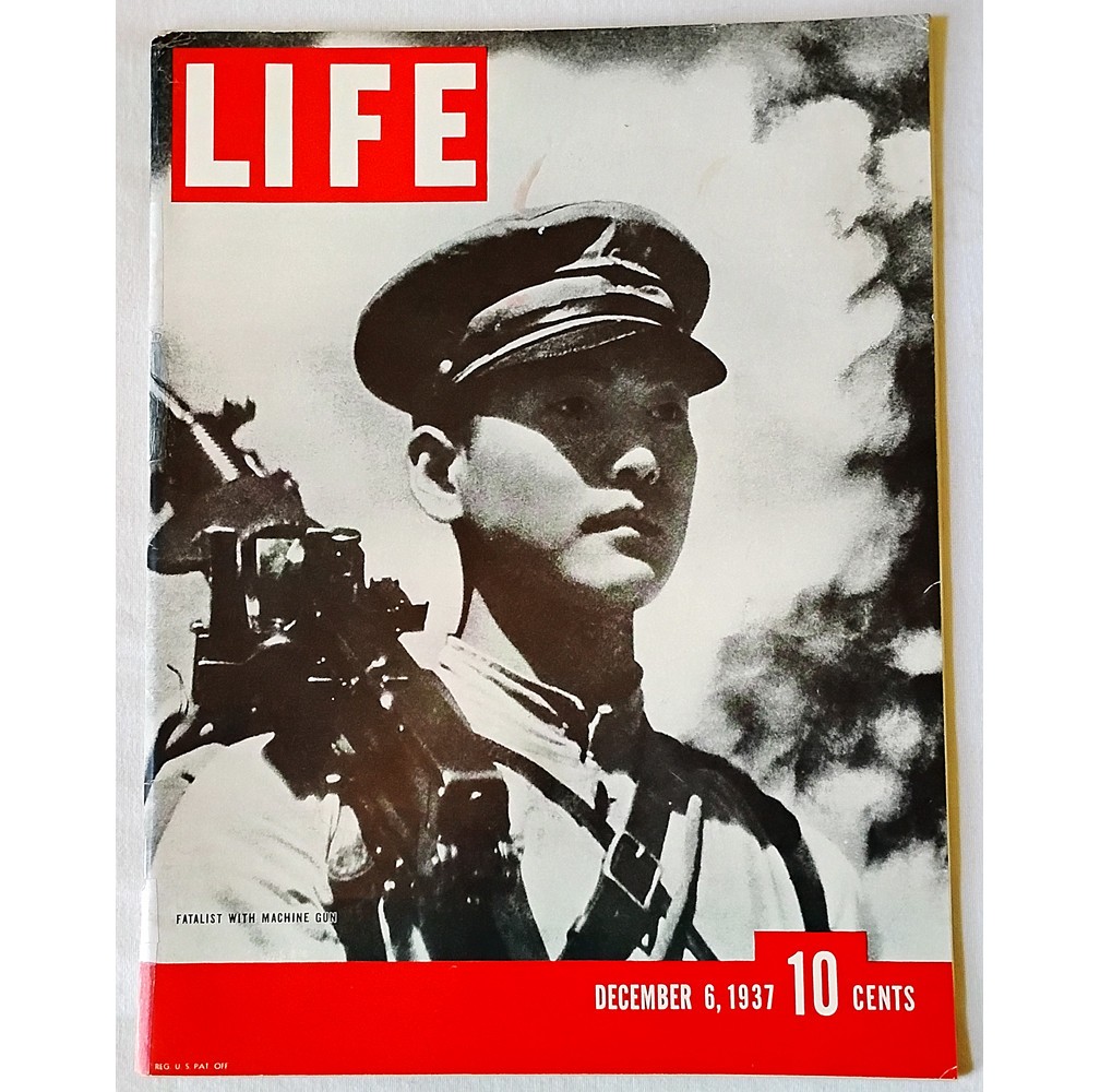 LIFE Magazine December 6 1937 Japan, Carole Lombard, Mustache Man with Kids