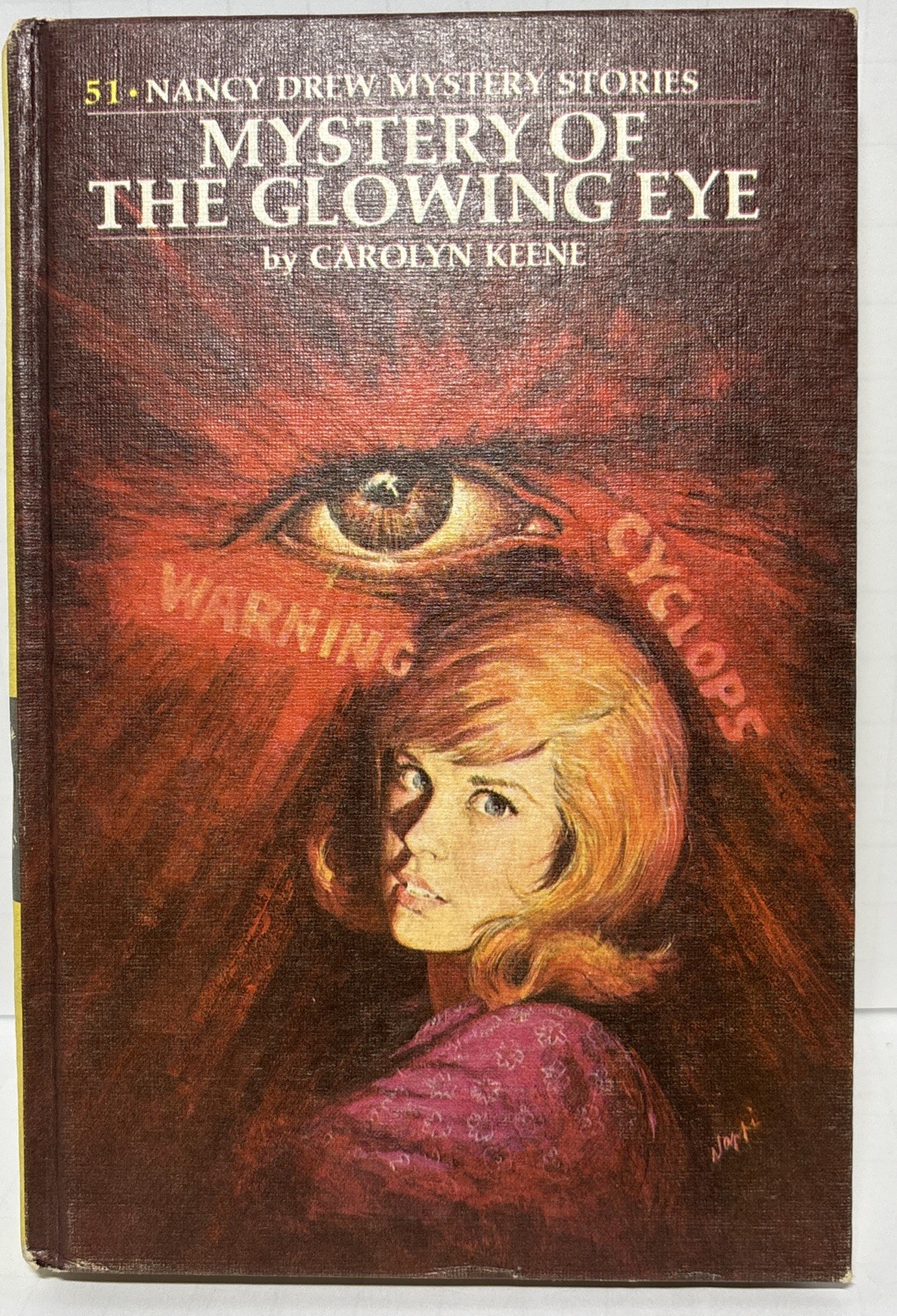 Nancy Drew Mystery Stories Mystery of the Glowing Eye #51 pub. 1974 181 pages