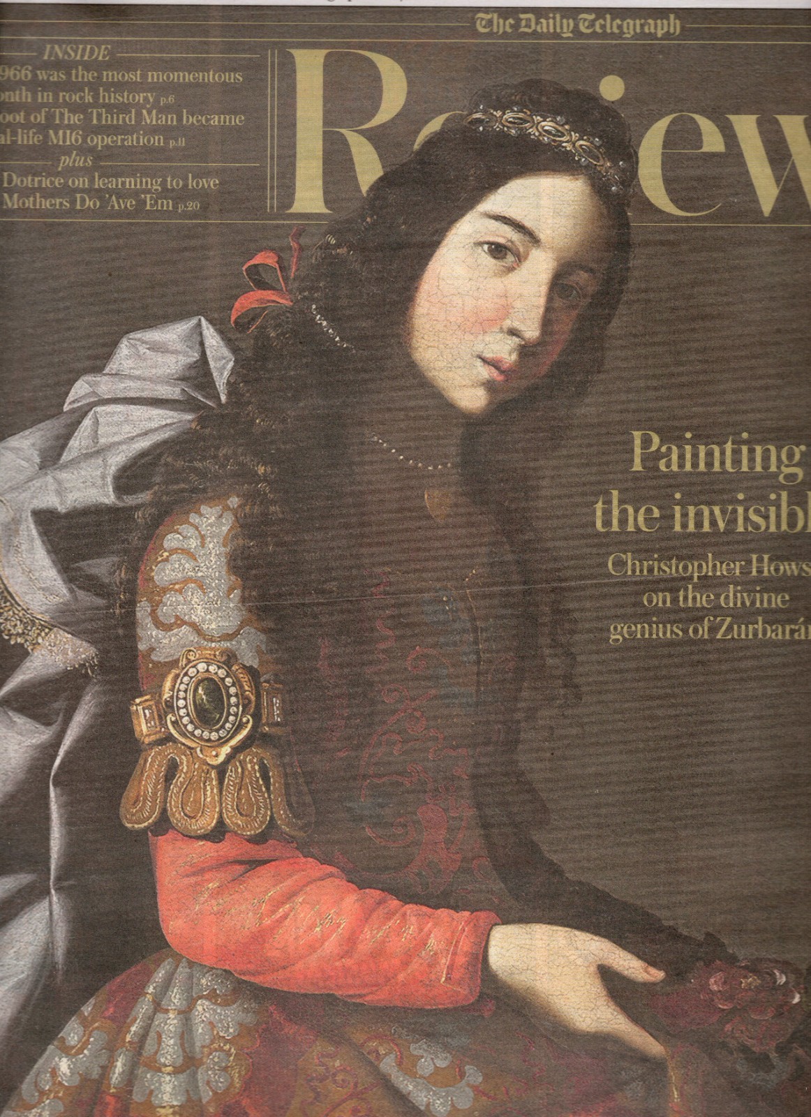 Daily Telegraph Features May 2 2026 – Zurbaran, Sir David Attenborough
