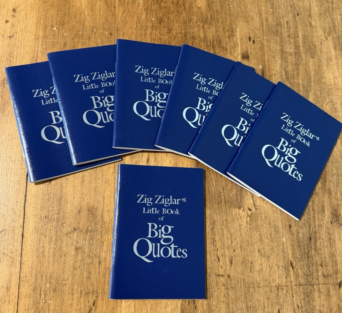 Zig Ziglar’s Little Book of Big Quotes 27 Pages Pocket Size 3.75×5.25 Lot of 7