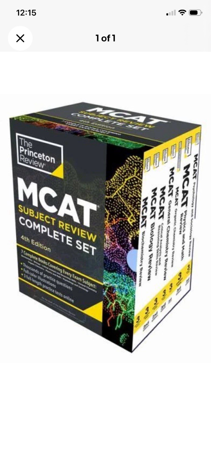 Graduate School Test Preparation Ser.: Princeton Review MCAT Subj Rev. 7 Volume