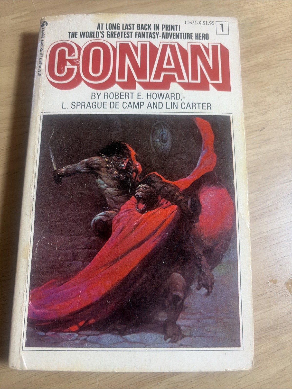 Conan #1 Robert E Howard 1967 1st Ace Print Frank Frazetta Cover Sword Fantasy