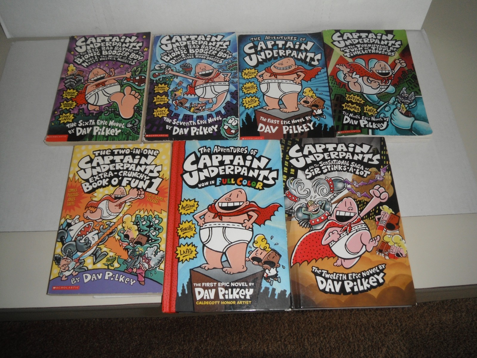 captain underpants book lot of 7