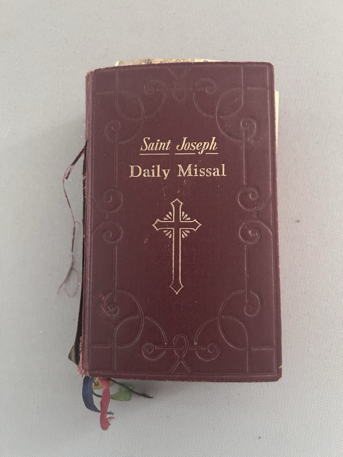 Vintage 1957 St Joseph Daily Missal Catholic Prayer Book Red Cover Small HC