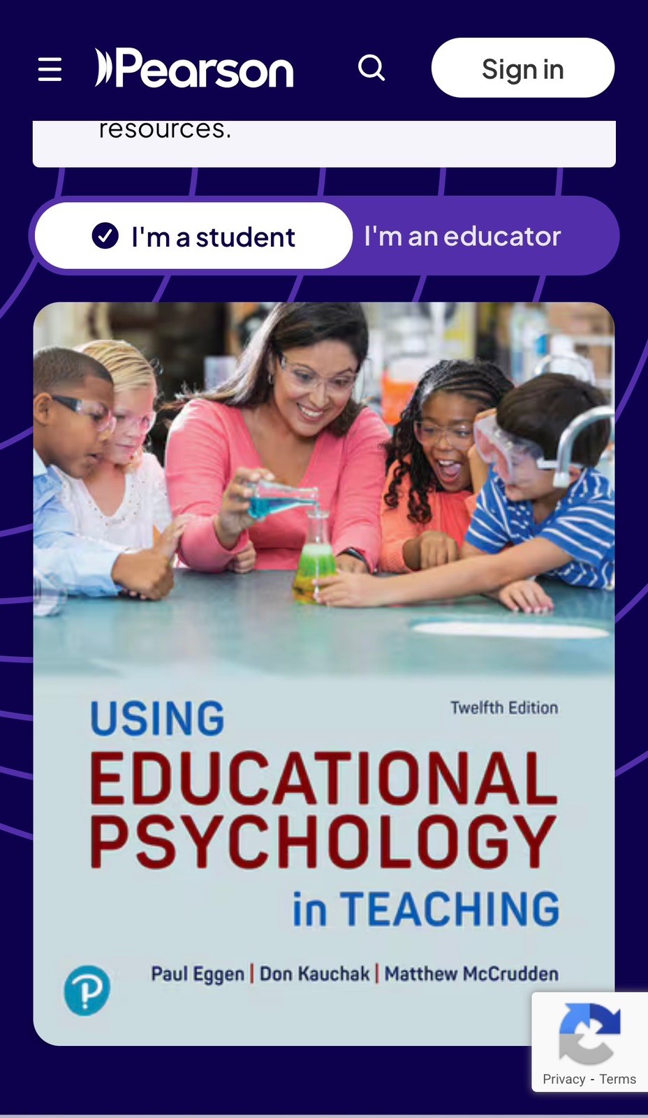 Using Educational Psychology in Teaching by Paul Eggen: New